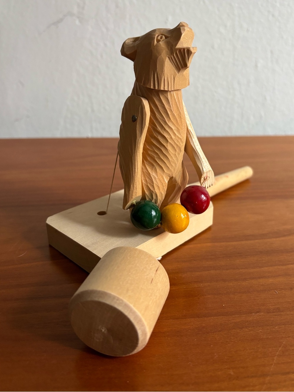 NWOT Vintage Russian Bogorodskoye hand-carved wooden motion toy Collectible